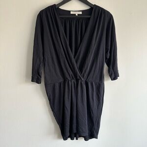 Sandro V neck Blue Mini Dress Size 1